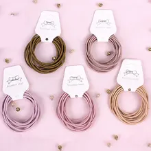 10 pçs/lote 5 CENTÍMETROS Acessórios Para o Cabelo meninas elásticos Scrunchy Elástico Faixas de Cabelo crianças Headband do bebê decorações Goma de laços para o cabelo(China)