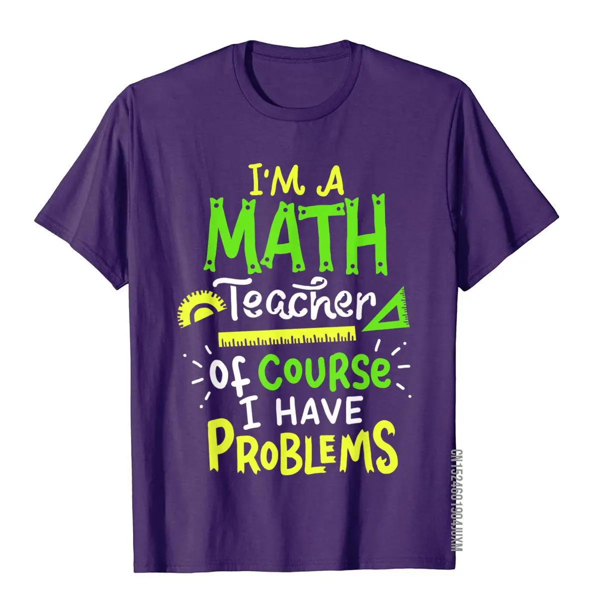 Math Teacher School Class Problem Funny T-Shirt__97A341purple