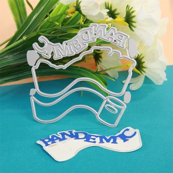 

Protection Theme PANDEMIC Word Funny Tissue Metal Cutting Dies Scrapbooking Album Paper DIY Cards Craft Embossing Die New 2020