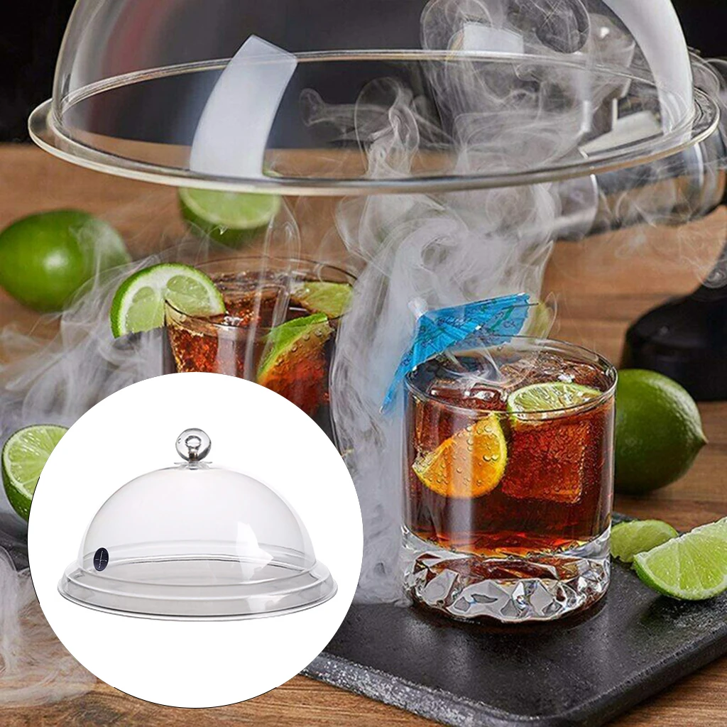 Food Cover Transparent Cloche Lid Dome Cover for Smoke Infusion Bowls Meat Grill