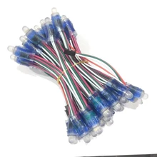 50 pces 12mm ws2811 cor completa conduziu a luz do pixel módulo dc 5v impermeável rgb cor 2811 1903 ic digital conduziu a luz de natal