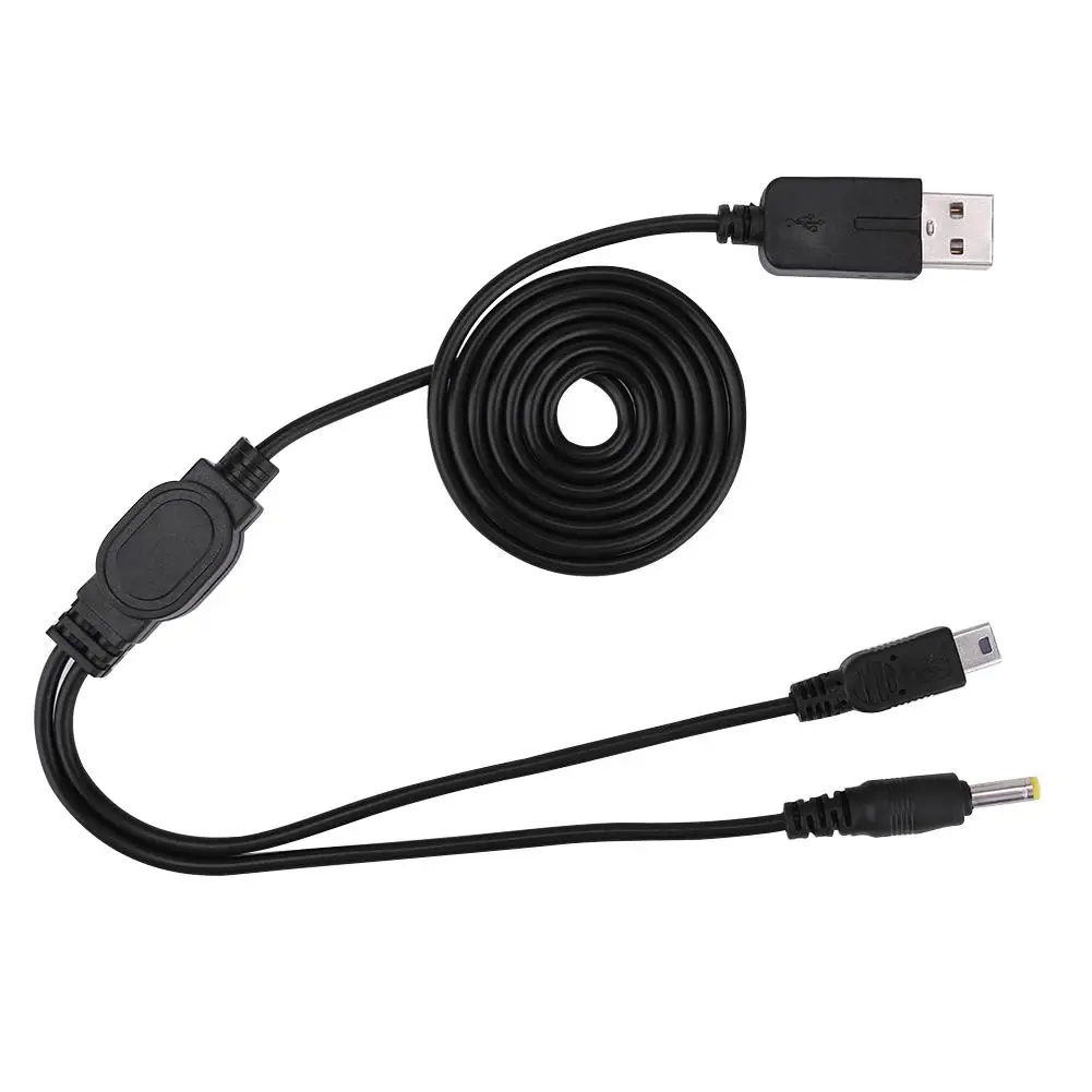 

1.2m Fast Charging USB Port Charging Data Cable for SONY PSP Game Console Newest Charger Power 2 in 1 USB Cable Cord Black