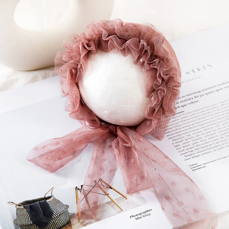 Princess Lace Hat Newborn Baby Fluffy Lacy Hats Infant Photography Props