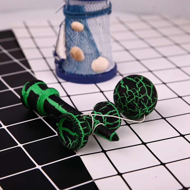 Деревянные трещины краски Kendama игрушки меч мяч профессиональная деревянная игрушка умелое жонглирование мяч игра игрушка для детей