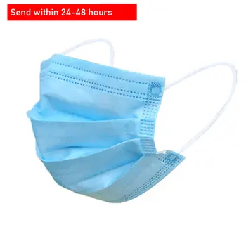 

Fast delivery Hot Sale 3-layer mask 50pcs Face Mouth Masks Non Woven Disposable Anti-Dust Meltblown cloth Masks Earloops Masks