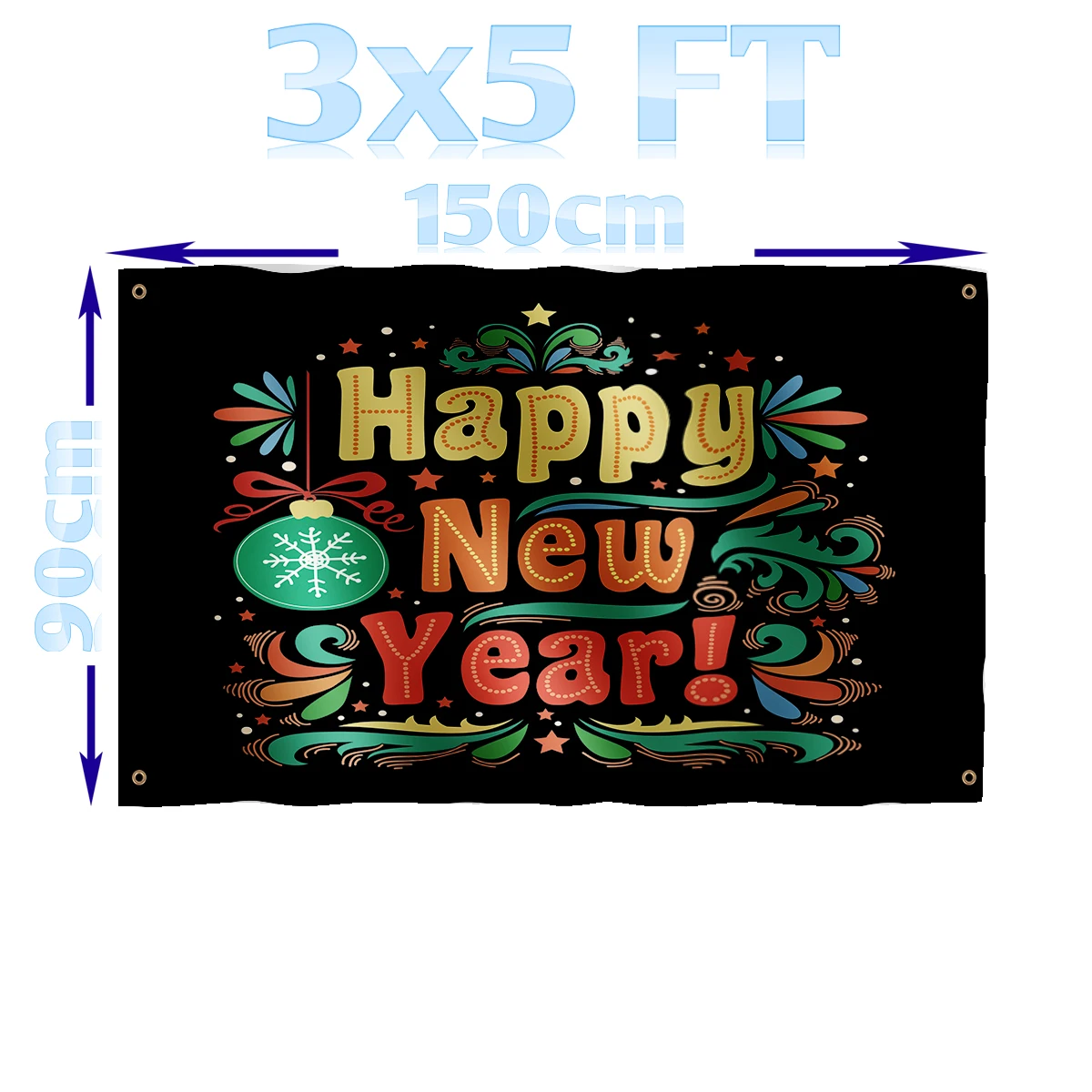 BENFACTORY Store 3x5 футов счастливый год флаг один слой 100D полиэстер с латунными люверсами Крытый Открытый