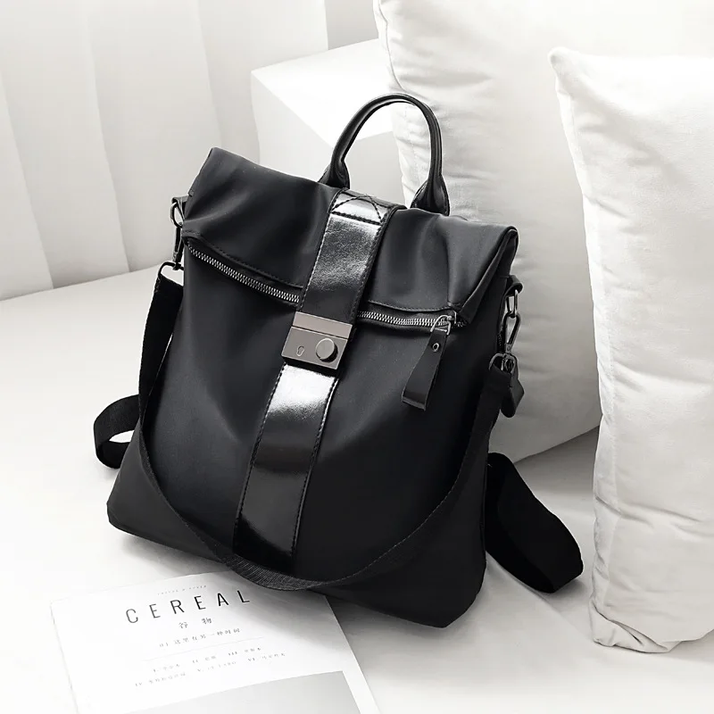 Рюкзак женский в Корейском стиле нейлоновый водонепроницаемый рюкзак женский Оксфорд холст многофункциональная сумка Пряжка стиль школа B