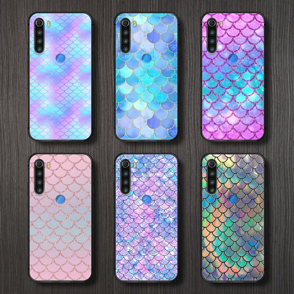 Fish Scale pattern Mermaid Phone Case Cover Hull For XIAOMI Redmi 7a 8a S2 K20 NOTE 5 5a 6 7 8 8t 9 9s pro max black cell cover | Мобильные