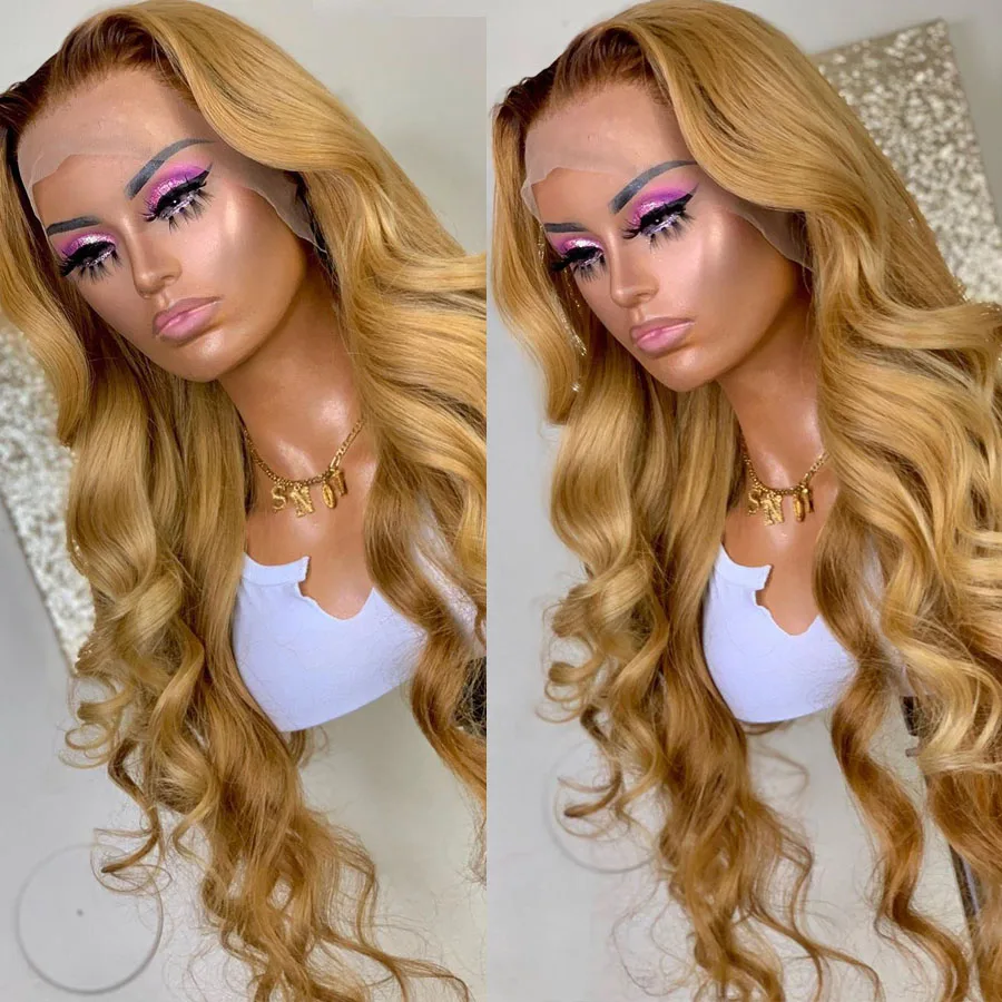 Simbeauty эффектом деграде (переход от темного к Мёд блондинка Синтетические волосы