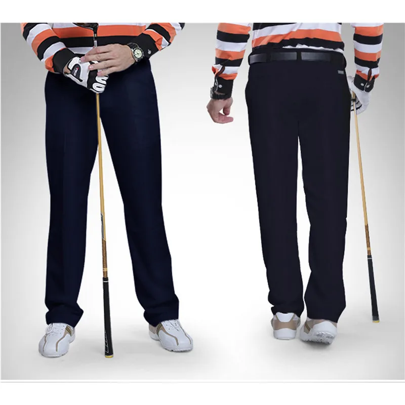 PGM летние штаны для гольфа мужская полиэфирная суконная ткань полная длина водонепроницаемые брюки 6 цветов XXS-XXXL толщина умеренная - Цвет: navy