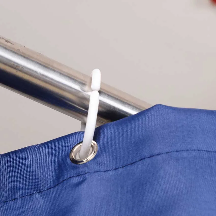 Белая занавеска для душа Современная Водонепроницаемая ванной из полиэстера с 12