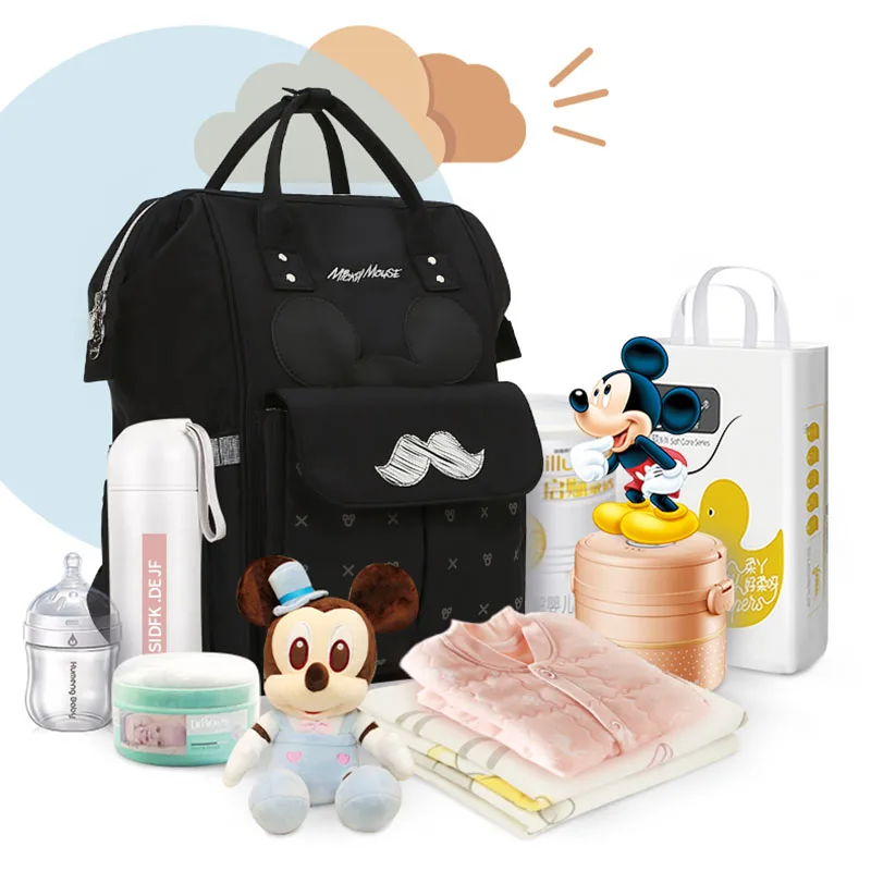Сумка для подгузников disney рюкзак мамы USB бутылочка с подогревом Детская сумка
