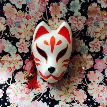 

New Japanese Anime The Light of The Fireflies Forest Cosplay Mask Hotarubi no Mori e Cosplay Fox Mask Pulp Fox Mask Hand-painted