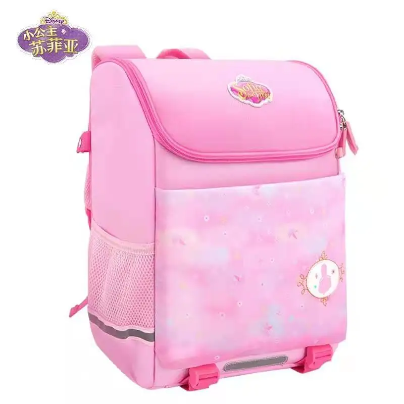 Disney Sophia School Bags For Girls Primary Student Orthopedic Shoulder Backpack Large Capacity Grade 1-6 Teenage Gifts Mochila