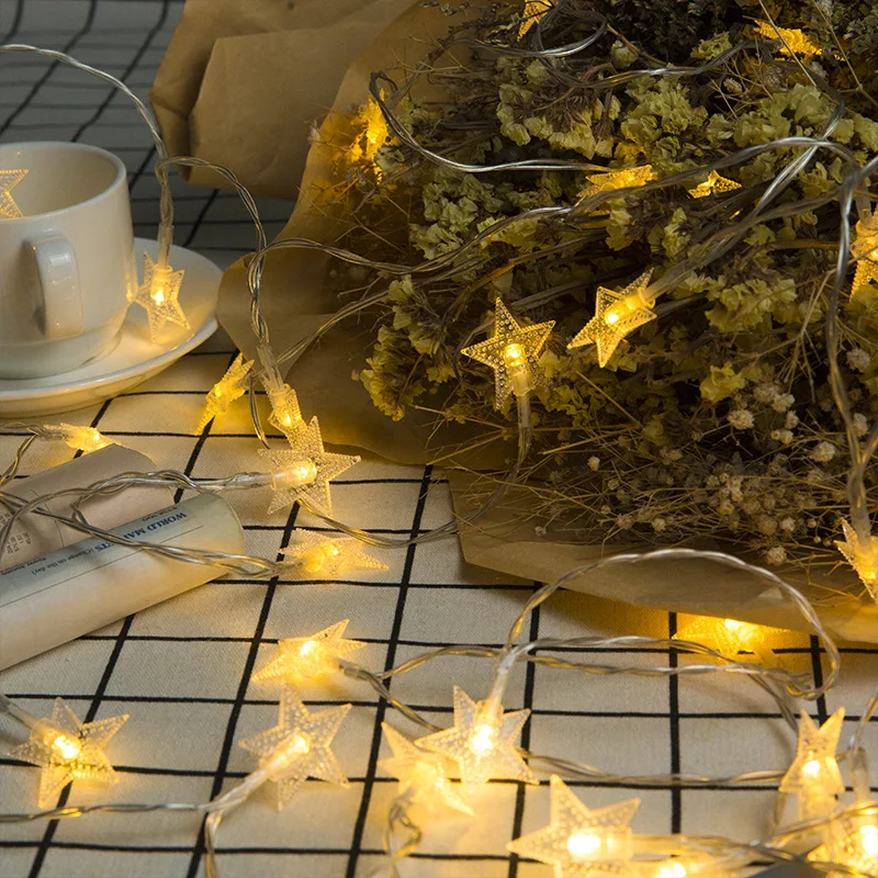 

10M 80LED Star Lights Room Decorative Lights Christmas Lights Decorations Festival LED Lighting Chain Outdoor and Indoor