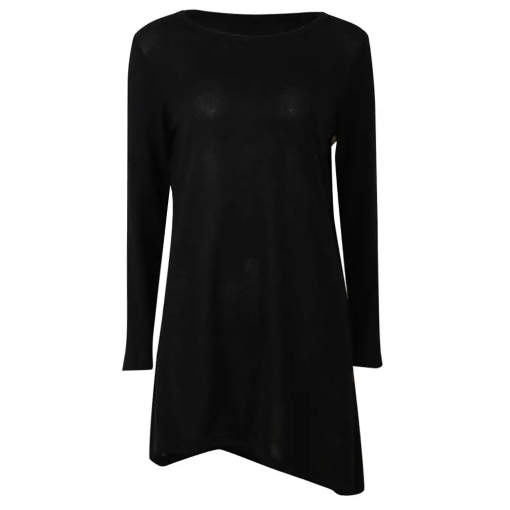 Женская осенне-зимняя футболка с длинным рукавом, необычная пуговица для пуловера, топы, толстовка, повседневные рубашки, женская одежда, уличная одежда