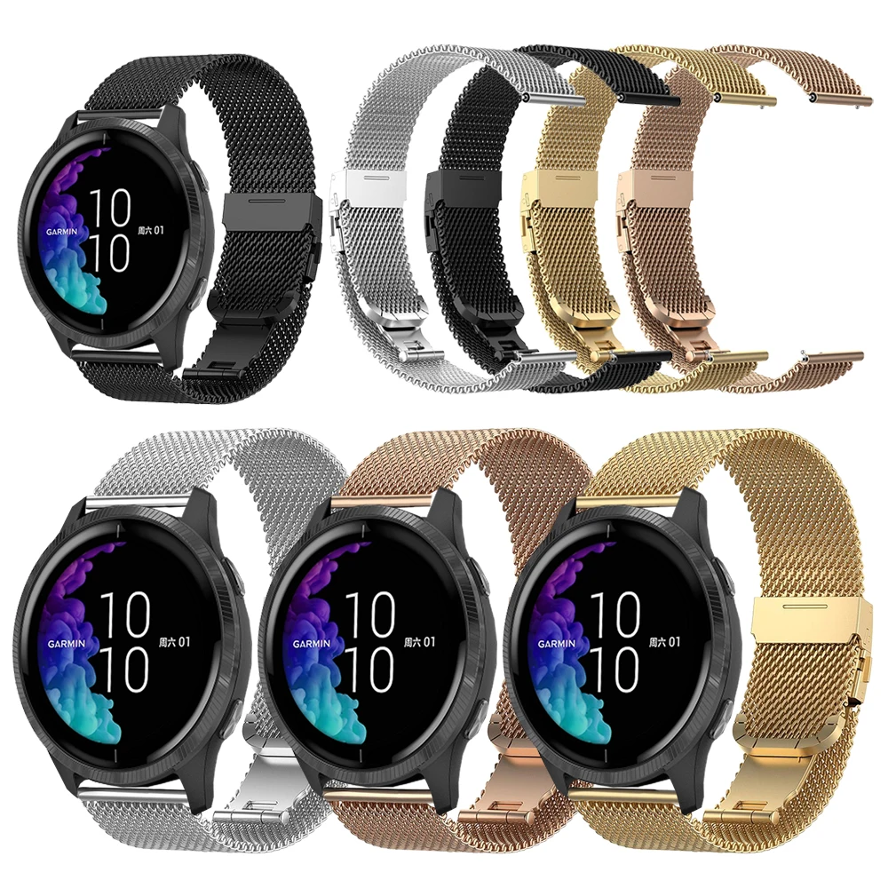 Металлический Миланский ремешок на запястье для Garmin Venu GarminActive GarminMove 3 люкс стиль ремешок для умных часов браслет ремешок для часов Quick Release