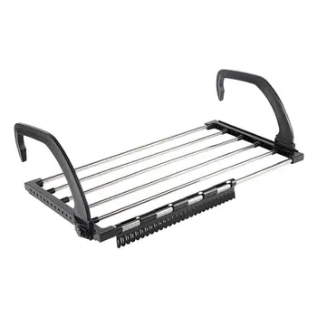 

Multifunction Folding Balcony Drying Shoe Rack Folding Hanger Clothes Rack Outdoor Storage Rack Bathroom Organizer