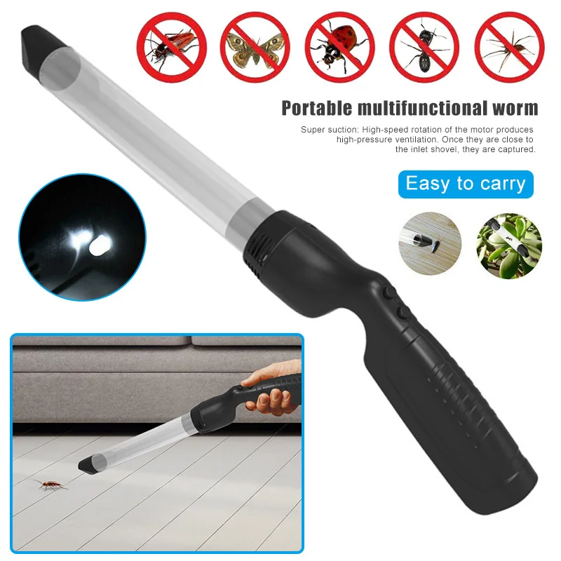 

Portable Insect Sucker Vacuum LED Fly Bugs Buster Spiders Suction Trap Catcher WXV Sale