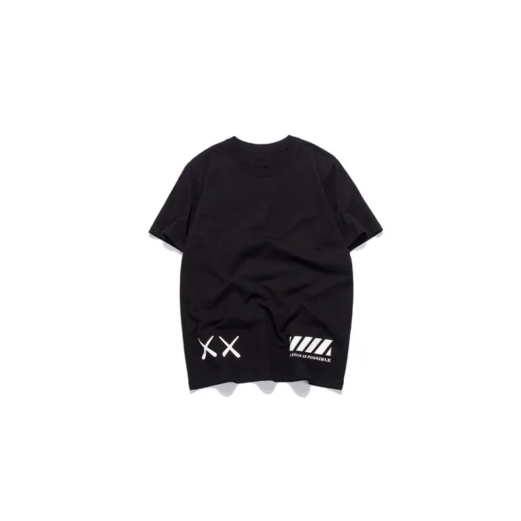 С фабрики(2 шт./партия) XXL Спортивная повседневная одежда для влюбленных, семейный дизайн, белая черная летняя футболка с короткими рукавами