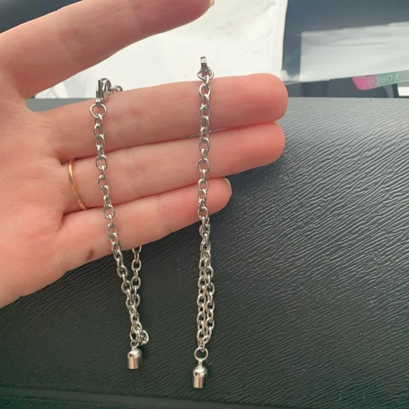 2Pcs/Set Steel O-Shaped Magnet Bracelet for Couples Stainless Steel Charm Attractive Men and Women Valentine’Day New Year Gifts