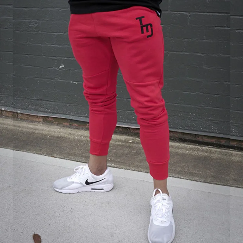 

New Style Men Casual Trousers Muscle Brother Outdoor Slim Fit Closing Foot Sweatpants Pure Cotton Running Gymnastic Pants Men's