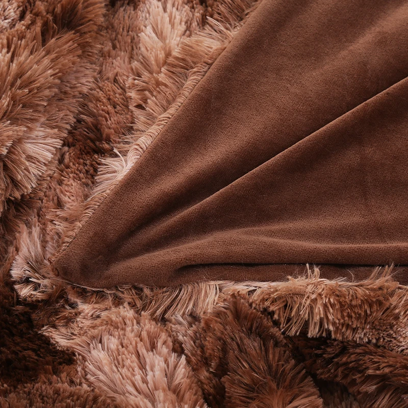 Warm & Elegant Soft Long Faux Fur Fluffy Cozy Blanket Sadoun.com