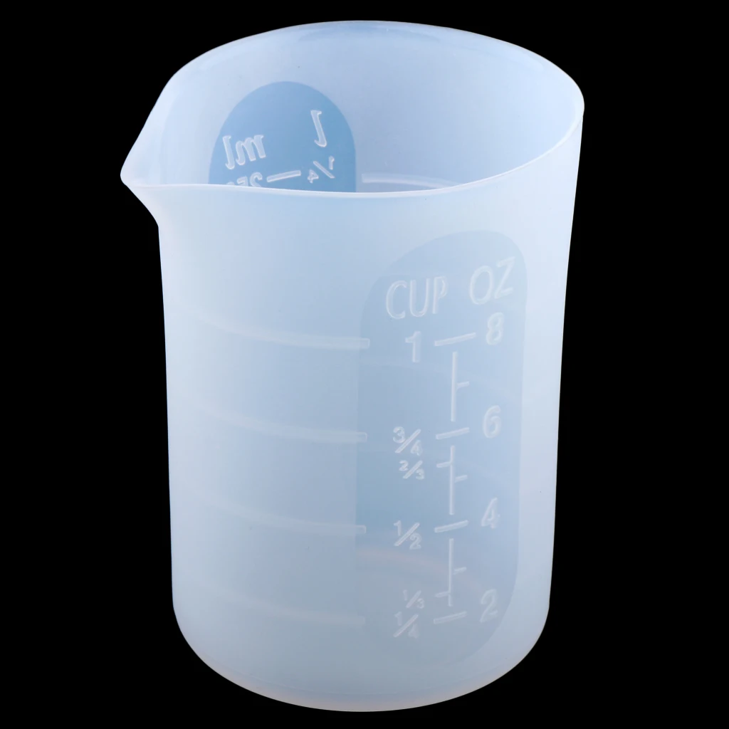 Clear Epoxy Resin Measuring Cup Silicone Mold For Diy Jewelry Making Tools