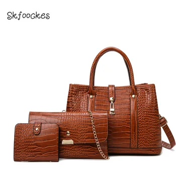 

skfoockes 2020 new female buns and mother bags three-piece European and American style handbags & shoulder bags & crossbody bags