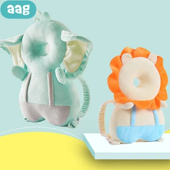 

AAG Cotton Baby Head Protection Hat Pillow Cartoon Newborn Toddler Head Protect Pad Cushion Headrest Baby Anti-fall Headgear