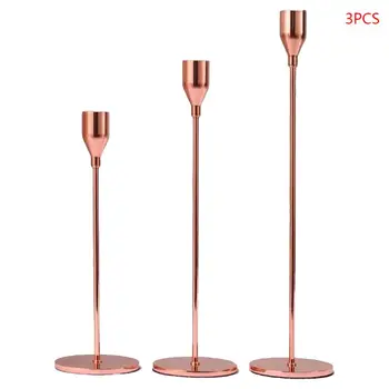 

3pcs/set Simple Candlestick Candle Holder Simple Wedding Dinning Party Bar Decor