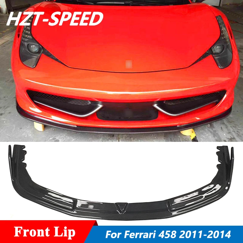 

Стильный спойлер для переднего бампера из углеродного волокна AP, губа для тюнинга Ferrari 458 2011-2014