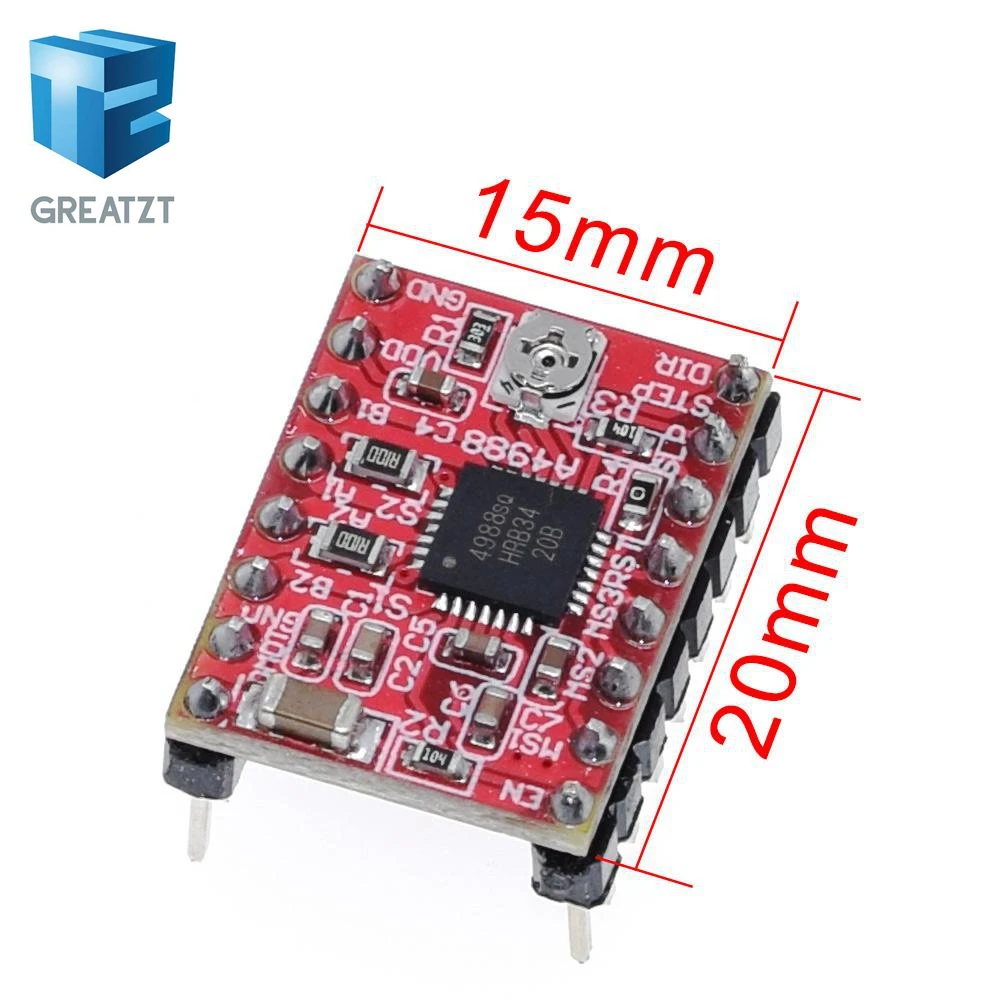 Запчасти для 3D принтера GREATZT CNC Reprap pololu A4988 модуль драйвера шагового двигателя с