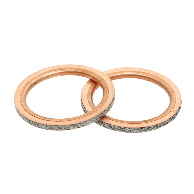 Copper Exhaust Muffler Head Pipe Gasket Seal for Yamaha Rhino 660 700