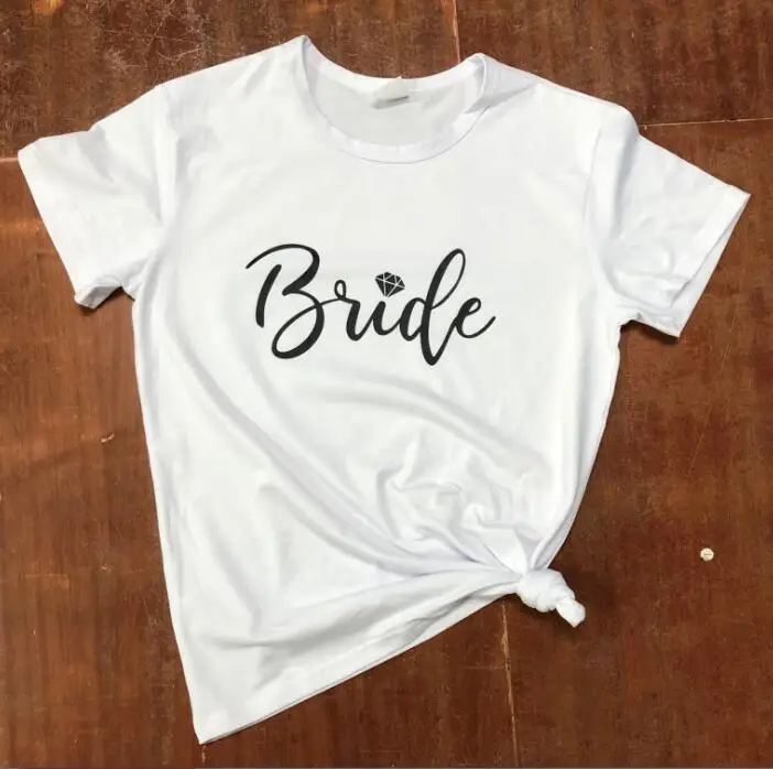 Хлопковая футболка, эстетическая майка с рисунком невесты, буква со стразами, с принтом, футболка для невесты, со стразами, топы в комплекте, подарок для женщин