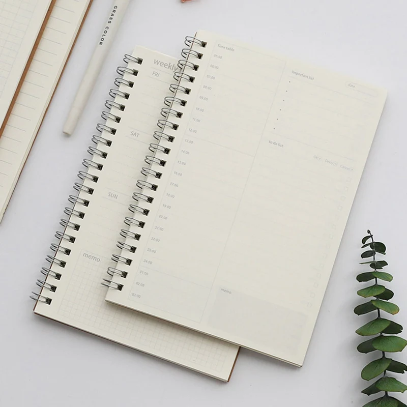 

Agenda Planner Notebook Daily Weekly Monthly Notebook Spiral Time Memo Book Planning Schedule Organizer Agenda Note Book