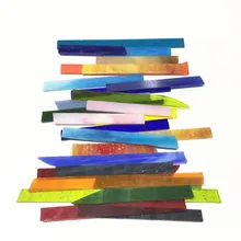 200 г 1 см широкая витражная полоса прозрачное стекло мозаичные кусочки Пятнистое стекло поделки DIY мозаичная плитка хобби художественный материал