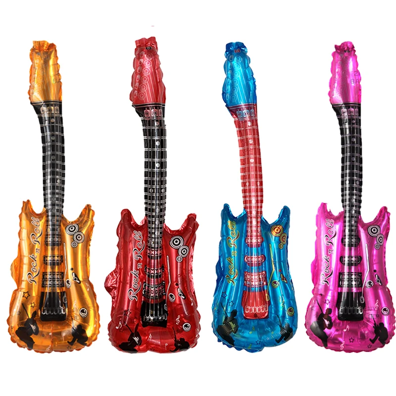 New Free Shipping 20 Pcs /Lot 80*30Cm Guitar Foil Balloon Toys For Children Birthday Party Decoration Balloons Wholesale Globos | Дом и сад