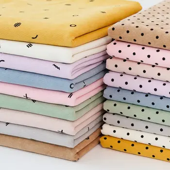 

Printed Corduroy Fabric For Sewing Clothing DIY Crafts Materials Embossed Stripes Velvet Fabric 50X150cm Telas Tissu