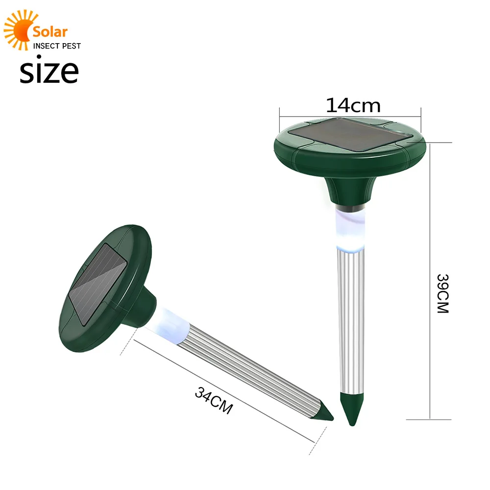 Electronic Ultrasonic Snake Repeller LED Lamp Tube Garden Insect Rodent Control Yard Ultrasonic Rat Repeller Eco Friendly