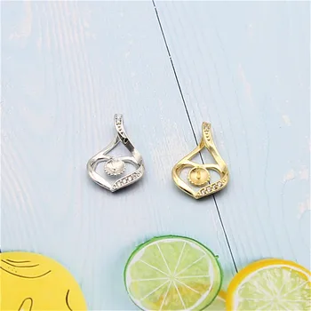 

Pendant Fitting Pearl Accessories 925 Silver Ring Jewelry DIY No Pearl no chain Free Shipping