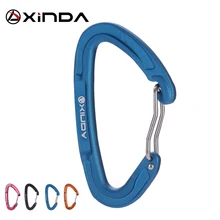 XINDA Professional 10KN Quickdraws Clip D-Shape Screw Gate Lock  Small Carabiner Aluminum alloy Keychain  Outdoor Equipment