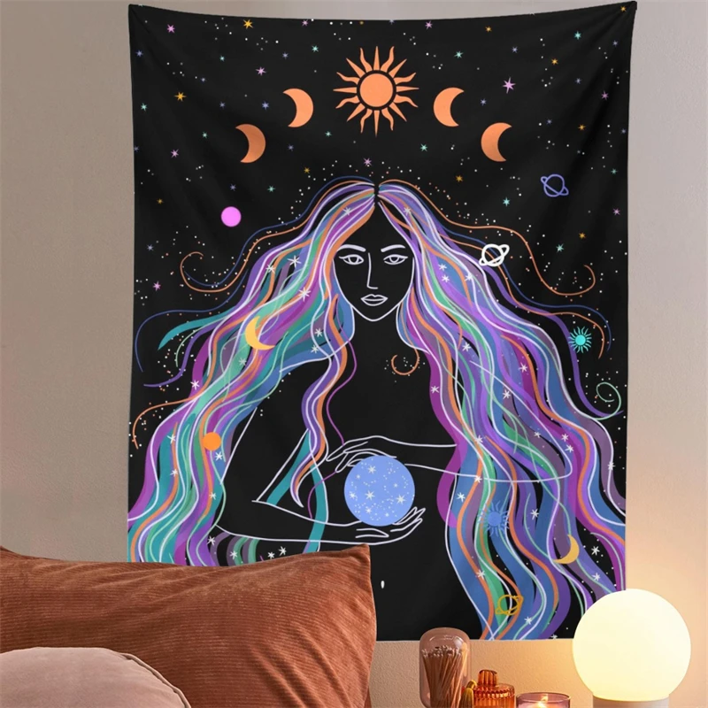 Moon Phase Girl Tapestr - Image 5