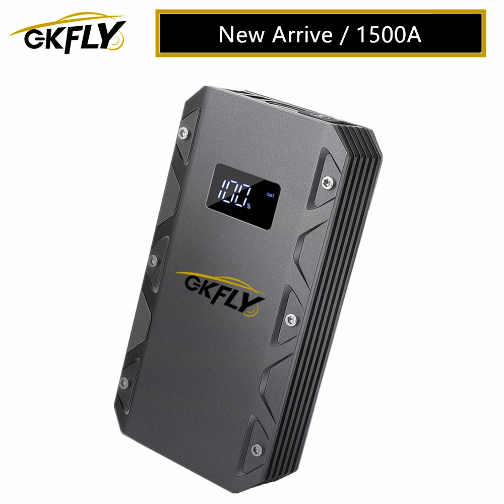 GKFLY стартер высокой емкости для автомобиля 12V 1500A пусковые кабели устройство