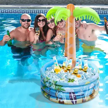 

90x120cm Palm Tree Inflatable Cooler Summer Beach Style Water Inflatable Tropical Palm Tree Pool Beach Party Decor Toy Outdoor