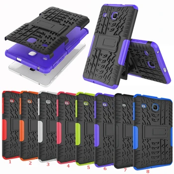 

100pcs/lot Kickstand Hybrid Impact Resistant Removable Tire Armor Hard Skin Case For Samsung Galaxy Tab E 8.0 T377
