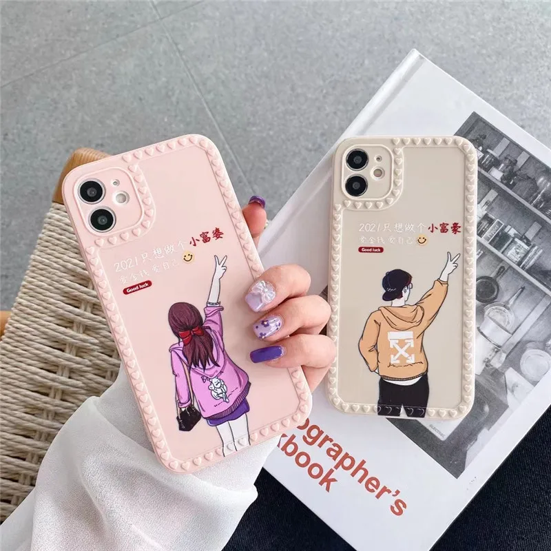 Creative Cartoon Cute Silicone Elastic Soft Case For IPhone 12 11 Pro Mini XR X XS Max 7 8 SE 2020 6 6s Plus Original Cover