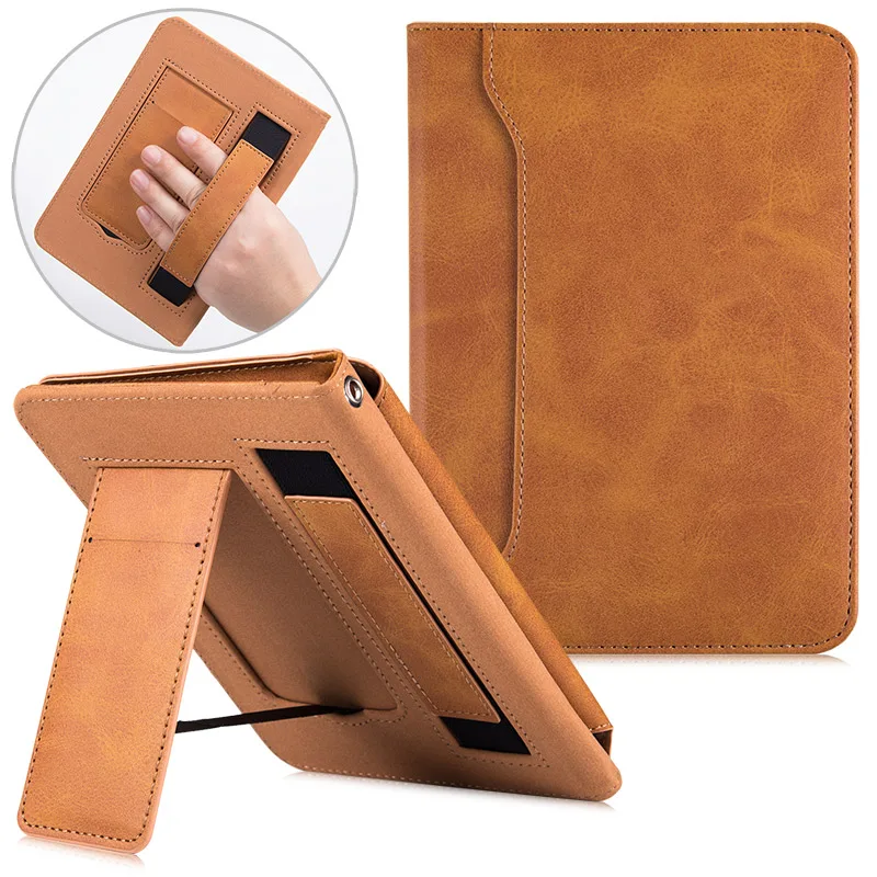 

Stand Case for All-New Kindle Paperwhite Waterproof Version 10th Generation- Premium PU Leather Protective Cover with Hand Strap
