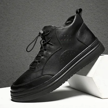 

high quality mens military desert boots black genuine leather tooling shoes flats platform ankle boot sapatos botas masculinas