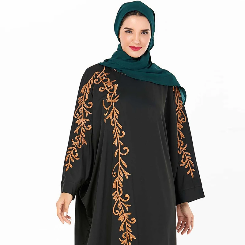 Черный Абая Дубай турецкий хиджаб мусульманское платье кафтан Jilbab Исламская одежда Абая для женщин Caftan Grote Maten Dames Kleding
